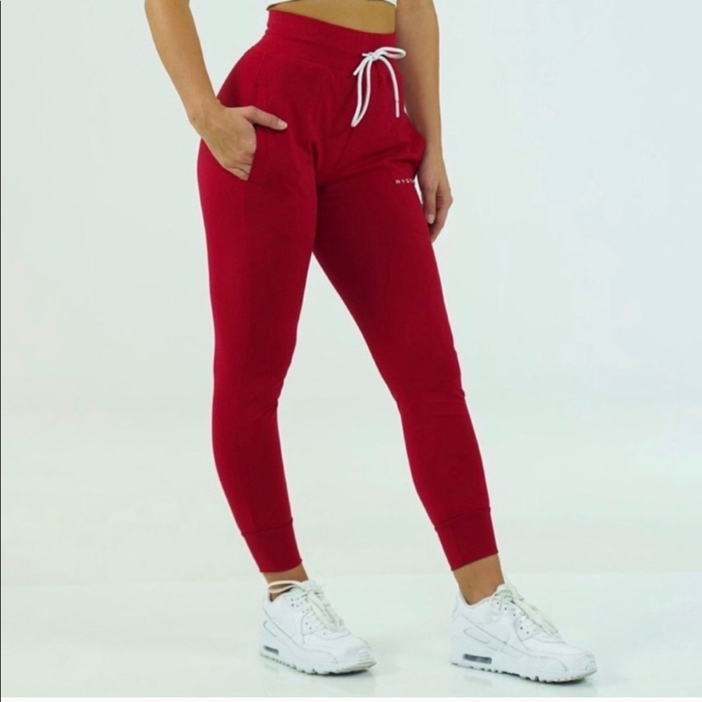 NVGTN Ruby Red Joggers: Size Large NEW with Tags